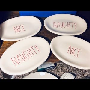 Set of 4 holiday naughty and nice